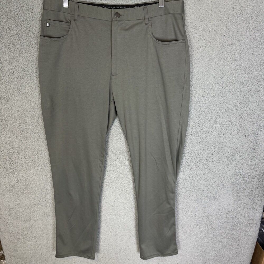 Linksoul Pants Mens 36x30 Green Flat Front Performance Chino Lightweight Golf